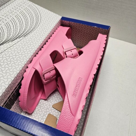 New Birkenstock Womens Arizona EVA Candy Pink Waterproof Pool Slide Sandals 6 37 - Picture 1 of 5